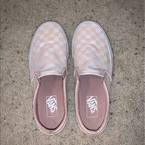 Pink Checkered Slip-On Vans